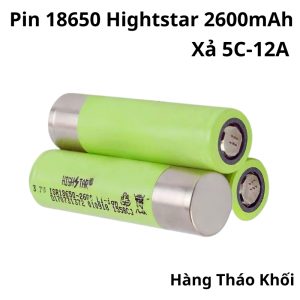 Pin 18650 Hightstar 2600mAh Xả 5C-12A Nội Trở 16-19 Hàng Tháo Khối