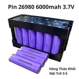 Pin 26980 6000mAh 3.7V Dòng Xả 15C Tức 90A Nội Trở 3-5 Hàng Tháo Khối Gầm Xe Ô Tô Điện