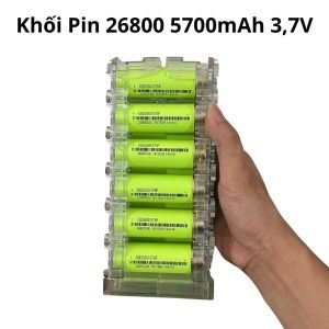 Khối Pin 26800 Dung Lượng 5700mAh Nội Trở trở11-12 Sử Dụng Cho Lưu Trữ, Sạc Dự Phòng