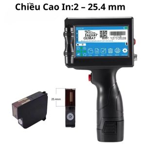 Máy in date cầm tay GEMAT Q6 chiều cao in	25.4 mm