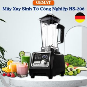 Máy Xay Sinh Tố Công Nghiệp GEMAT-206 Công Xuất 2200w Màn Hình LED Hiển Thị Chế Độ Hẹn Giờ Thông Minh Nhập Khẩu Đức