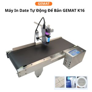 Máy In Date Tự Động Để Bàn GEMAT K16 In Hạn Sử Dụng In Phun Công Nghiệp Chiều cao in 2 – 12.7mm