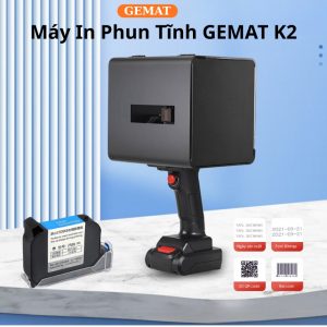 Máy In Date Cầm Tay GEMAT K2 Kết Nối WIFI Soạn Nội Dung, Mã QR, LOGO, In Mọi Bề Mặt